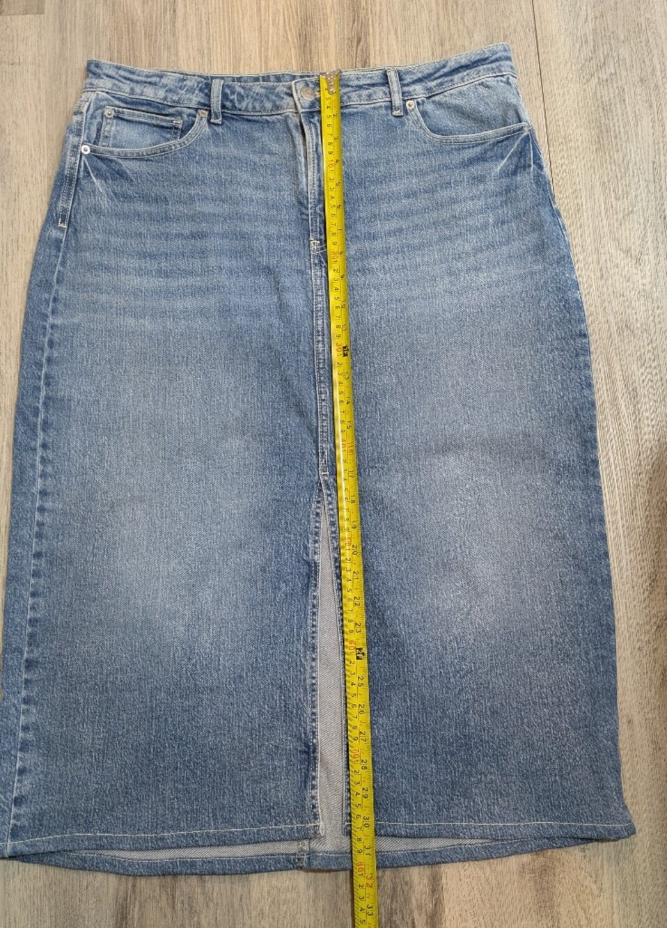 Reitmans Women’s Blue Denim Midi Skirt Size 14 Classic Straight Casual Jean - Picture 5 of 5